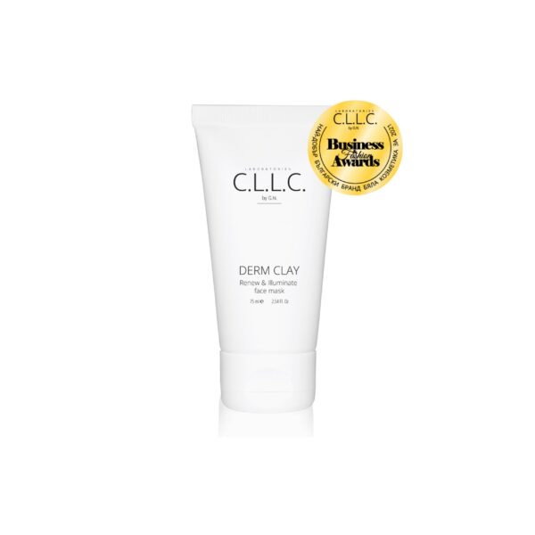 DERM CLAY Renew & Illuminate face mask / Обновяваща и озаряваща маска за лице с розова глина и кофеин, C.L.L.C., 75 ml