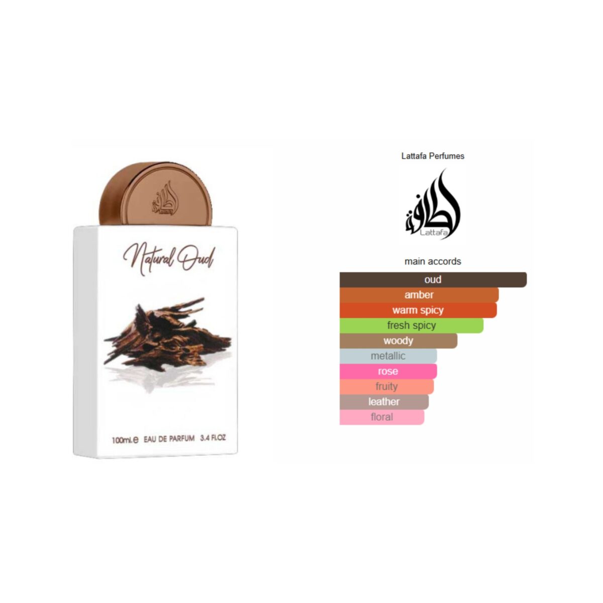 Natural Oud, LATTAFA EDP, D-138 - Image 2