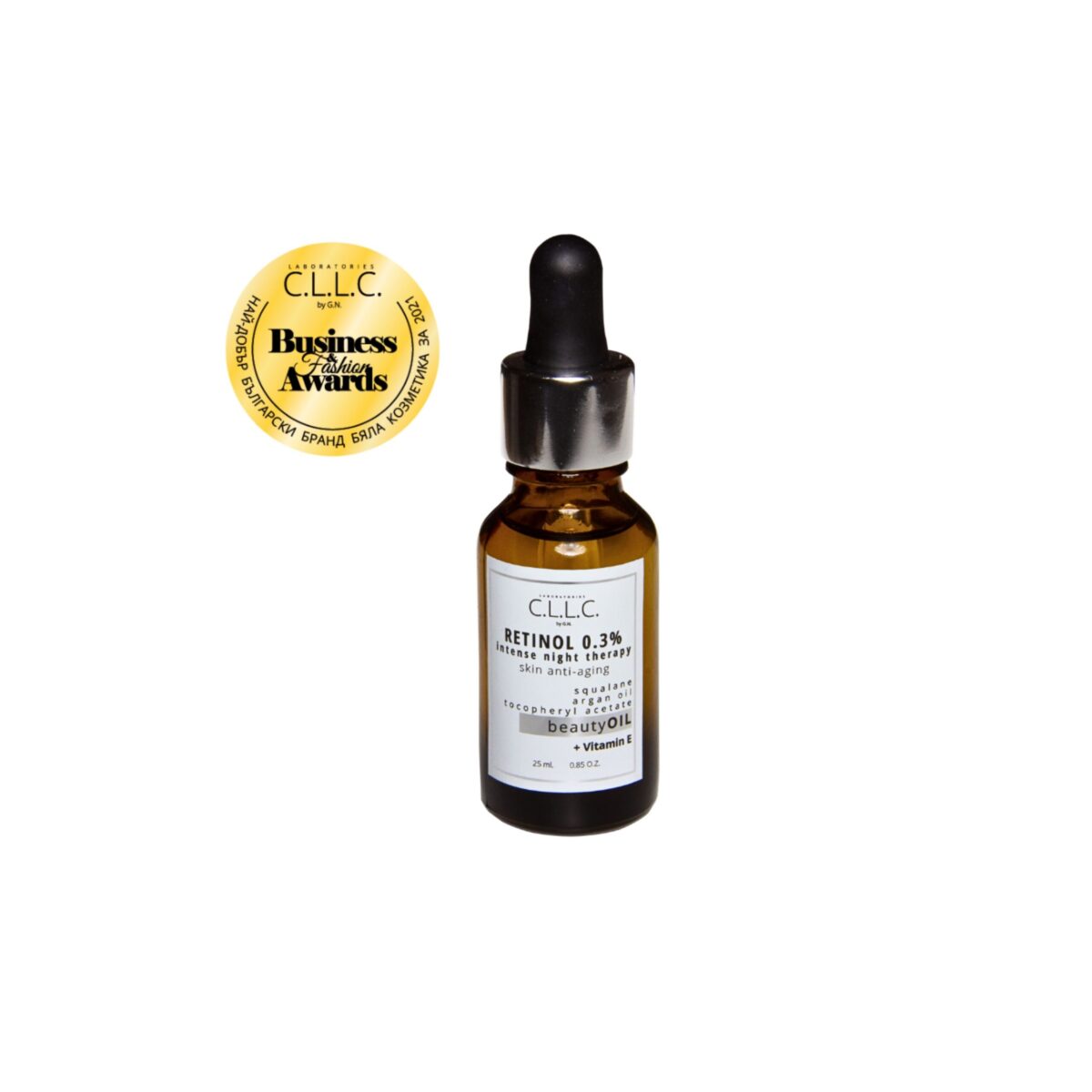 Retinol 0.3% intense night therapy Beauty oils, C.L.L.C., 25 ml - Image 1